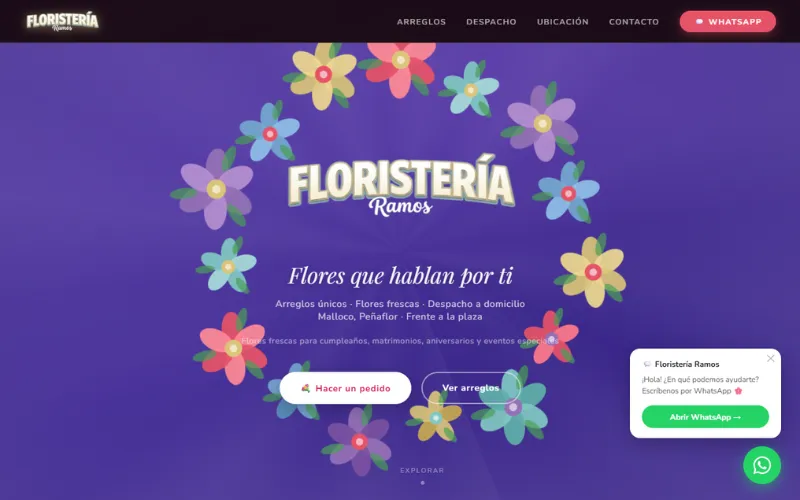 Tienda online Flores Ramos – ecommerce de flores en Chile